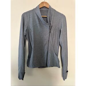 Lululemon Gray Stretch Full Zip Up Sweater Size 8